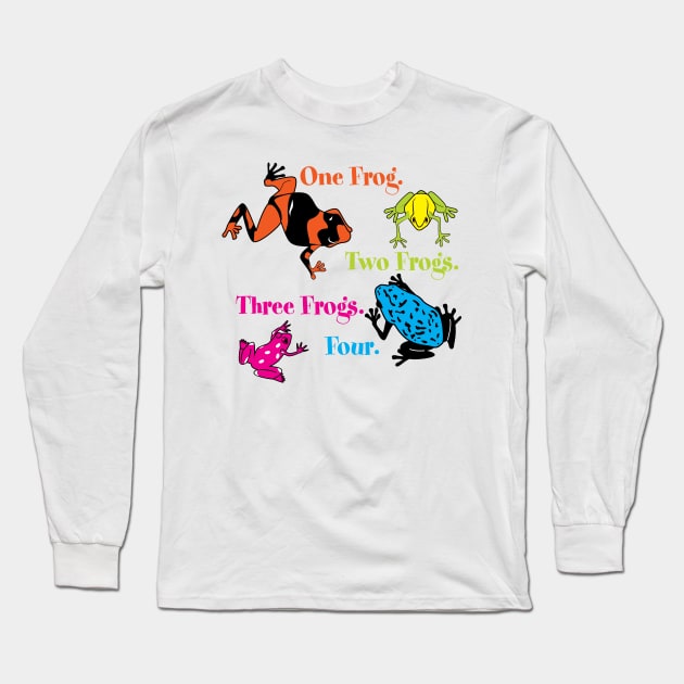 One Frog, Two Frogs, Three Frogs, Four Long Sleeve T-Shirt by Buffyandrews